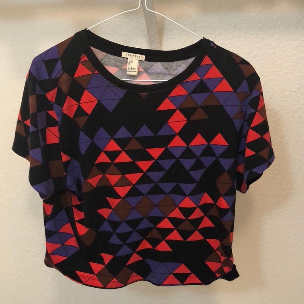 F21 colorful shapes top